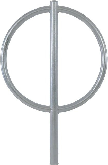 TRUTZHOLM Fahrradanlehnbügel Typ O aus feuerverzinktem Stahl in Grau, B/H: 115 x 76 cm, Durchmesser: 60 mm - Bild 1