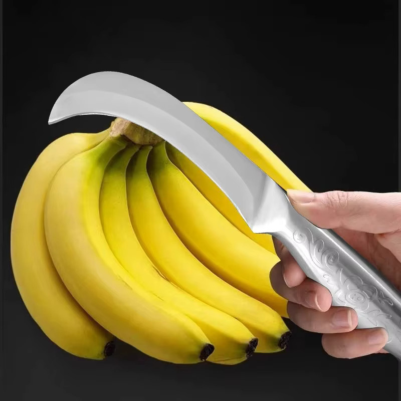 GuanQi Obstmesser aus Edelstahl in Silber, gebogenes Schälmesser und Küchenmesser für Obst und Gemüse - Bild 2