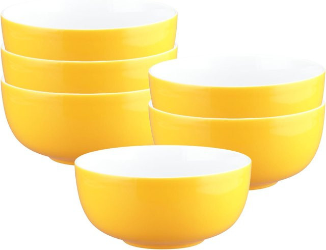 Seltmann Weiden Müslischalen Liberty Pure Colors Gelb, 6er Set, Durchmesser: 15 cm - Bild 1