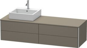 Duravit Waschtischunterschrank XSquare in Grau matt, B/T/H: 160 x 54,8 x 40 cm - Bild 1