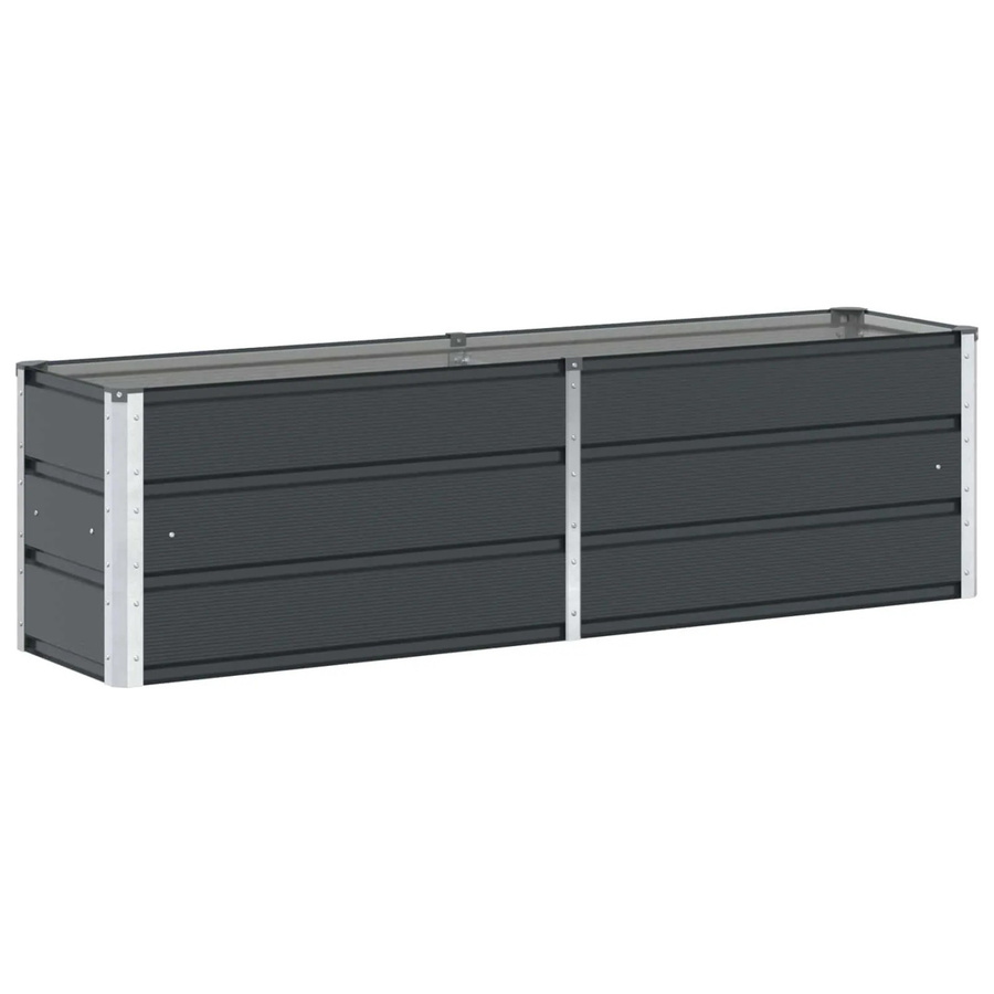 vidaXL Pflanzkübel aus Stahl in Anthrazit, B/T/H: 160 x 40 x 45 cm - Bild 2