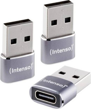 Intenso USB 2.0 Adapter USB-A auf USB-C in Silber - Bild 1