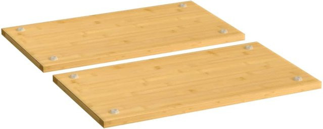 VD Home Furnishing Herdabdeckplatten aus Bambus, 2 Stück, Braun, B/T/H: 50 x 28 x 1,5 cm - Bild 1