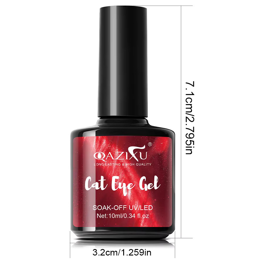 QAZIXU Nagellack Gel, Red Cat Eye, 10 ml - Bild 6