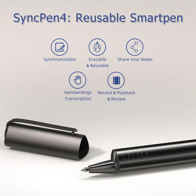 Newyes SyncPen4 Smartpen-Set mit löschbarem und wiederverwendbarem intelligentes Schreibsystem inklusive Notizbuch und Offline-Speicherung - Bild 1