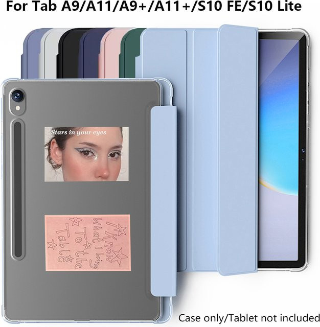 Transparente Acryl-Hülle mit Stifthalter für Samsung A9, A9+, A11, A11+, S9, S9 FE, S10, S10 FE und S10 Lite aus Kristall-Acryl und TPU in Violett - Bild 1