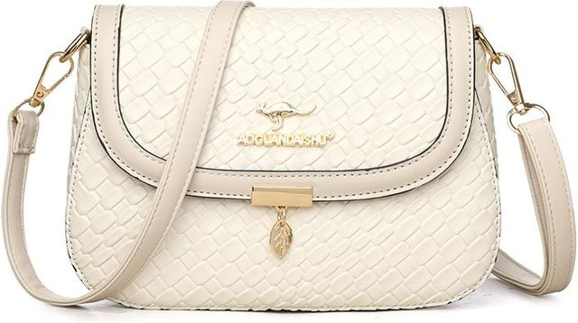 Weft Messenger Tasche, Leder, weiß, Damen - Bild 1
