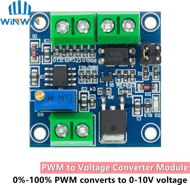 PWM-zu-Spannungs-Wandler-Modul zur Umwandlung von 0-100% PWM in 0-10V Analogsignal für SPS und MCU - Bild 1