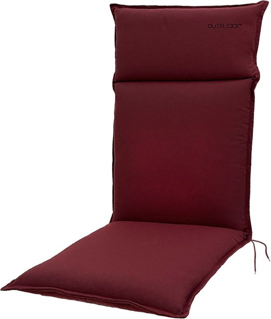 OUTFLEXX Green Sitzkissen für Hochlehner, Farbe: Rot, Material: Polyester, B/T/H: 119 x 48 x 6 cm - Bild 1