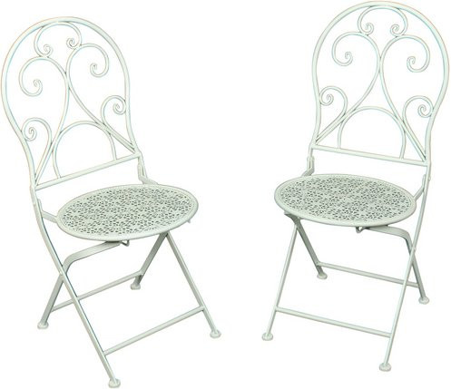 GARDEN PLEASURE Klappstuhl Lascar aus Eisen in Weiss, B/T/H: 40 x 40 x 93 cm - Bild 1