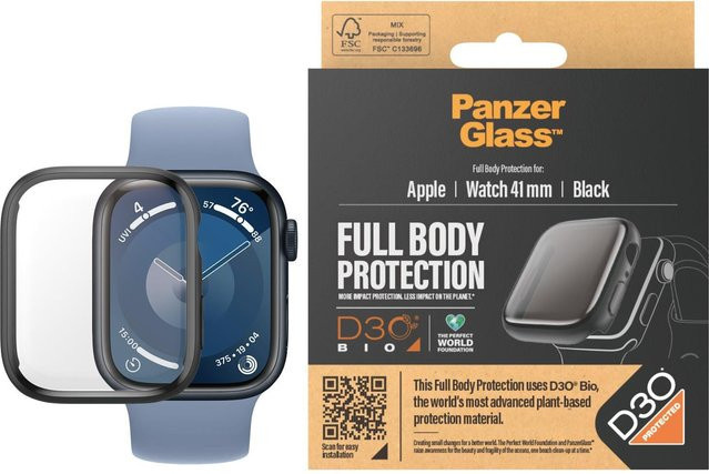 PanzerGlass Smartwatch, Silikon, Schwarz, Unisex, 41 mm - Bild 1