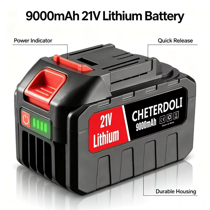 Aleaivy Hochleistungs-Li-Ionen-Ersatzakku 21V 9,0Ah Schwarz, kompatibel mit Makita kabellosen Elektrowerkzeugen und Bohrmaschinen - Bild 4