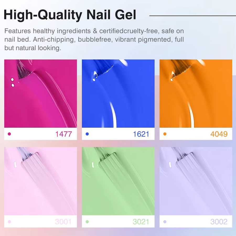 Clou Beaute ZH57 UV-Gel Nagellack Semi-Permanent, 6 Stück, Rot Kaffee Braun, Glänzend - Bild 1
