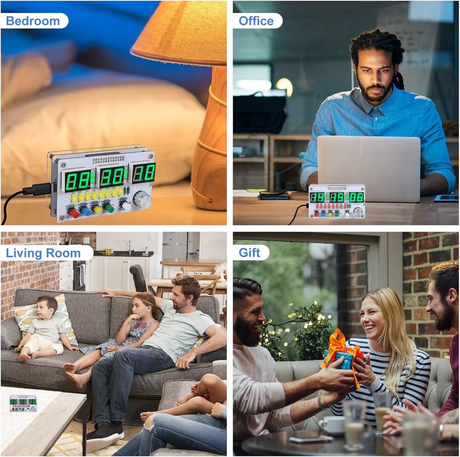 6-Bit-Digitaluhr zum Selbermachen als Lötprojekt mit Countdown, 24-Stunden-Wecker und bunten Lichtern in Multicolor - Bild 5