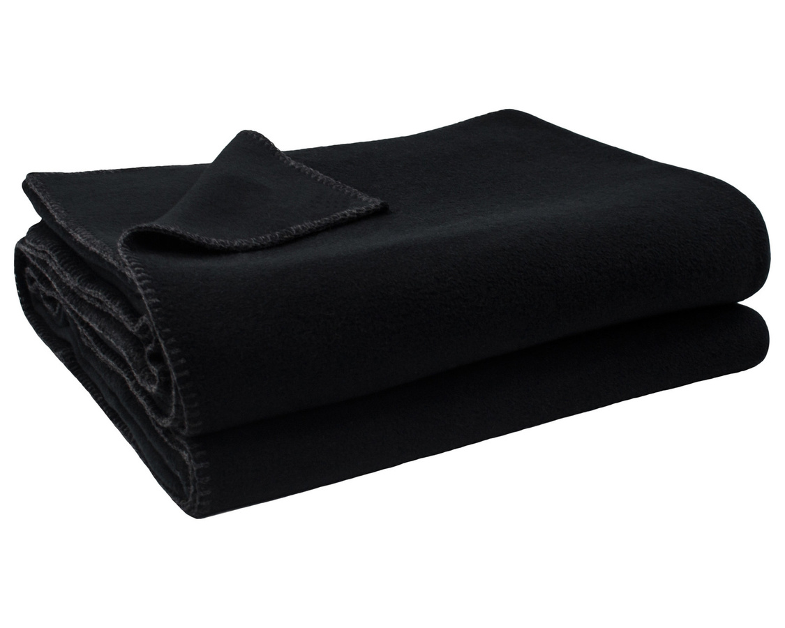Zoeppritz Soft-Fleece Wohndecke Schwarz, Flauschig, Oeko-Tex Standard 100 - Bild 1