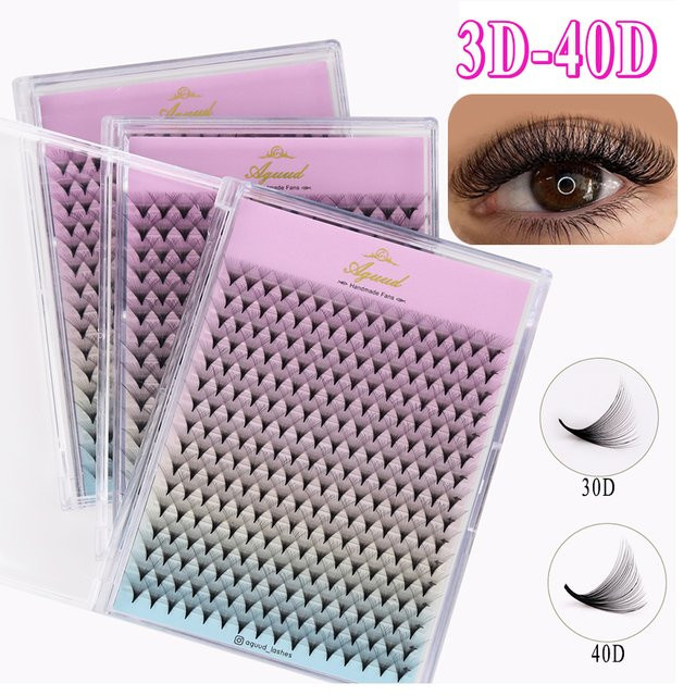 AGUUD Vorgefertigte Volumen-Wimpernverlängerungen, Black, Unisex - Bild 1