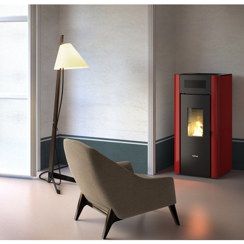 FREEPOINT Pelletofen Amaranto 9 in Bordeaux Rot mit 8,5 kW Leistung und WLAN-Funktion - Bild 2