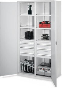 Kappes Schwerlastschrank MMT Mod. 55 mit Doppelwandtüren in Grau, H: 195 cm, B: 100 cm, T: 60 cm - Bild 1