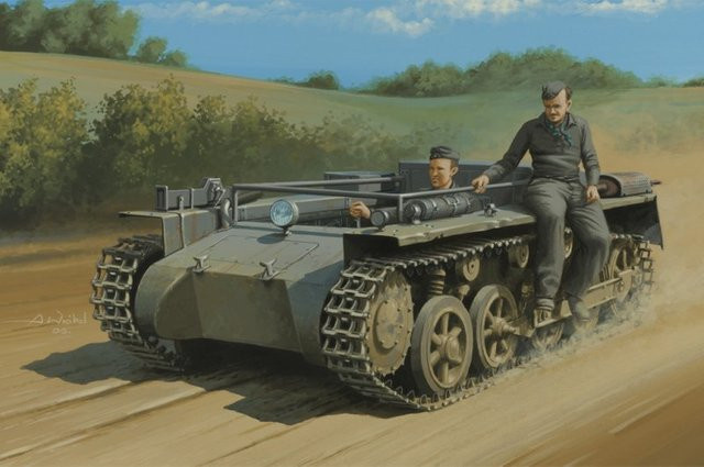 HobbyBoss German Pz.Kpfw.1 Ausf.A ohne Aufbau, Fahrzeuge, Grün - Bild 1