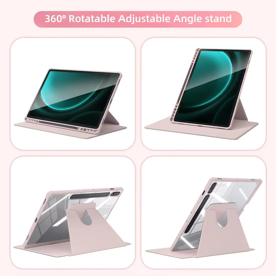 Samsung Galaxy Tab S9 FE Hülle mit Smart Auto Sleep/Wake Funktion aus Acryl in Schwarz für S6 Lite, Tab A9, A8, S9 und S10 Plus FE - Bild 2