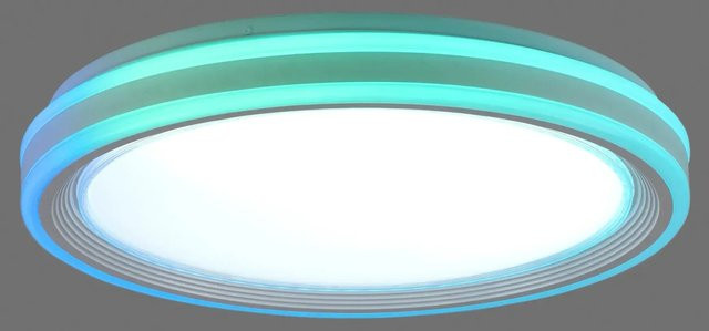 Just Light LED-Deckenleuchte Spheric in Weiß mit CCT und RGBIC sowie Fernbedienung, Durchmesser: 48,5 cm - Bild 1