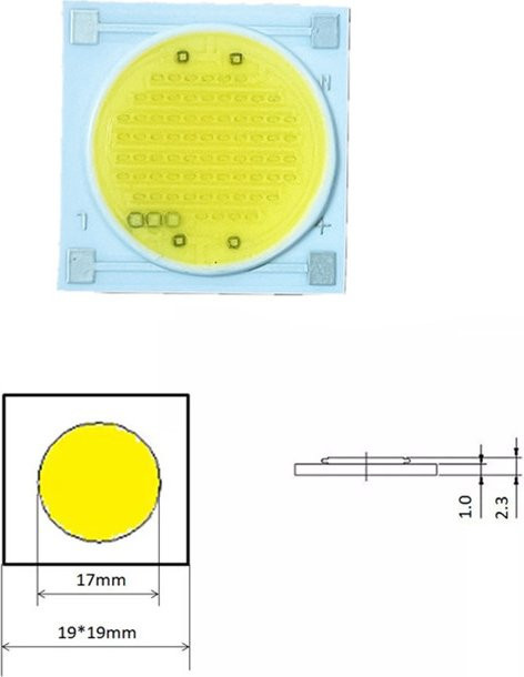 OUMURUI LED COB Chip Licht AC220V für AC1414 in Weiß oder Warmweiß - Bild 1