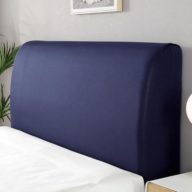 Yiran Furniture Kopfteilbezug aus elastischem Spandex-Stoff in Beige, waschbarer Möbelschutz für das Bett oder den Esszimmerstuhl, Breite: 140 cm - Bild 1