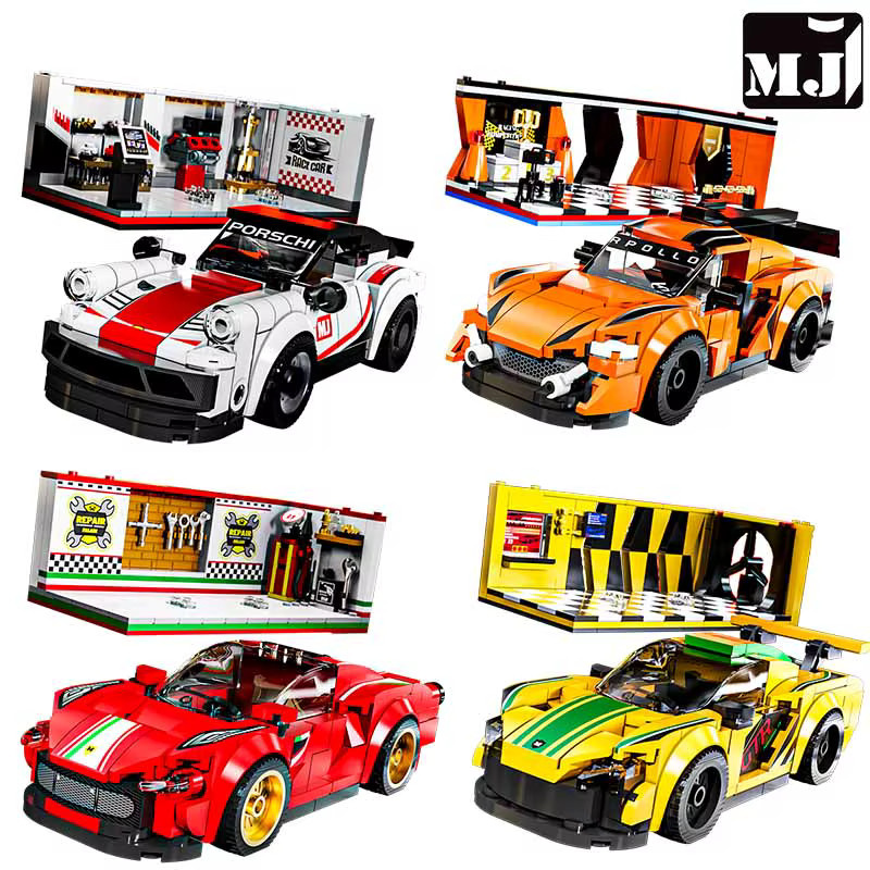 MJ BLOCK City Speed Champion Technisches Auto Sportrennwagen, Bausteine - Bild 2