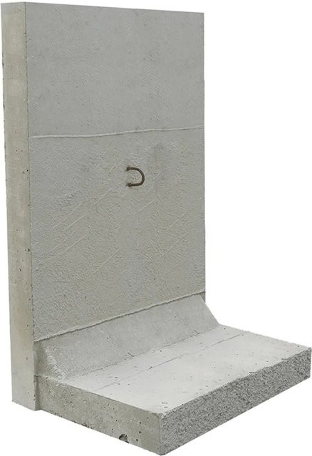 EHL Stützwinkel L-Stein in Grau mit einer Wandstärke von 12 cm, Breite: 50 cm, Höhe: 155 cm - Bild 1