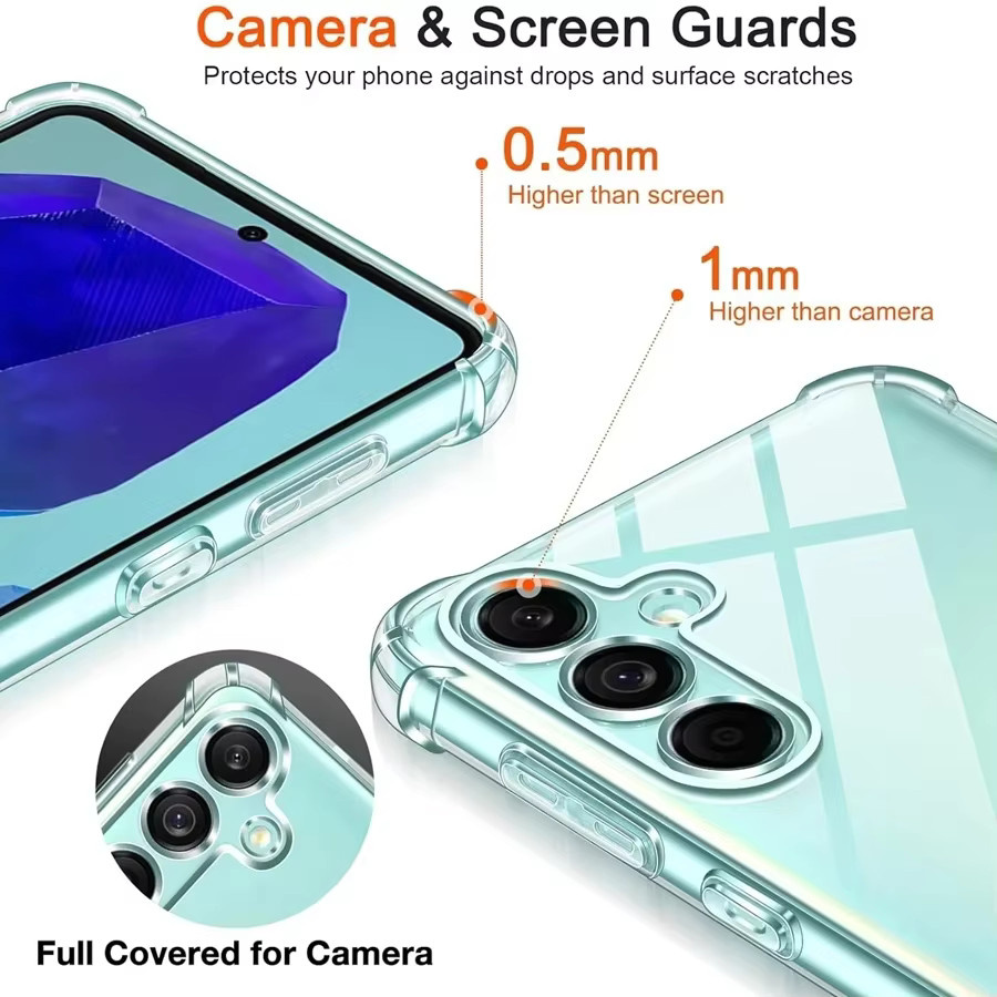 Stoßfeste Silikonhülle für Samsung Galaxy A07 A17 5G A16 A06 A15 A25 A35 A55 A26 A36 A56 M15 M35 M55 M34 in Transparent - Bild 3