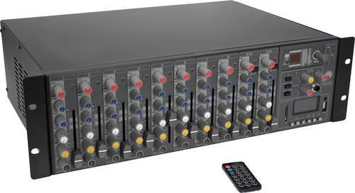 Omnitronic RM-1422FXA Powermixer in Schwarz mit 12 Kanälen, 2x 400 W Leistung, USB-C und Bluetooth - Bild 1