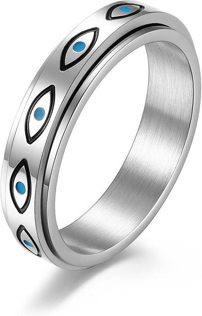 YIRAN Ring Edelstahl, drehbar, grau, Unisex - Bild 1