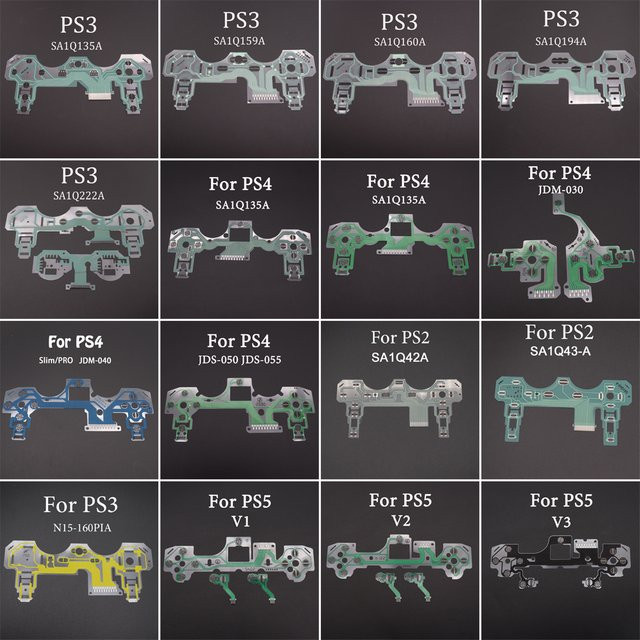 TingDong Leitfähige Folie Tastatur Flex Kabel für PS5 PS4 Pro Slim PS3 PS2 Controller Tasten Band Platine - Bild 1