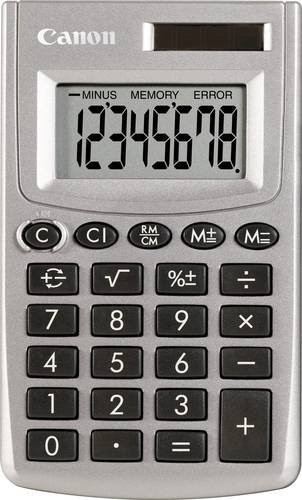 Canon LS-270L Taschenrechner Silber mit 8-stelligen Display, solarbetrieben und batteriebetrieben, B/H/T: 61 x 10 x 102 mm - Bild 1