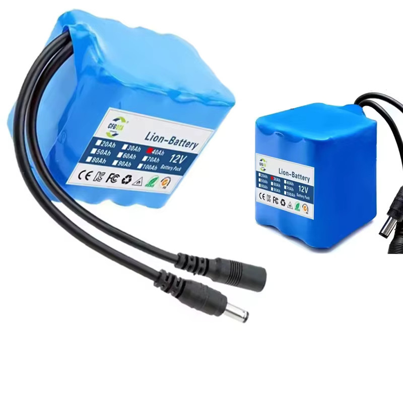 Wiederaufladbare Angelbatterie 12V Lithium-Ionen-Akkupack 40Ah mit Ladegerät, Blau - Bild 3