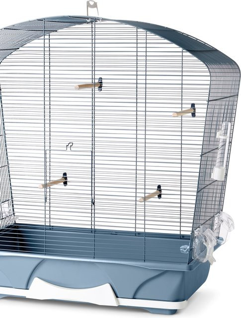 Vogelkäfig Evelyne 5 in Blau und Grau, B/T/H: 73,5 x 38,5 x 38,5 cm - Bild 1