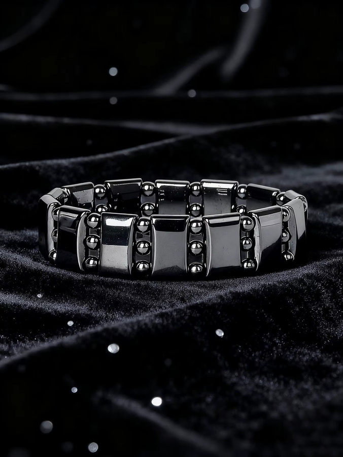 HOBBORN Hämatit-Armband, Naturstein, Unisex - Bild 2