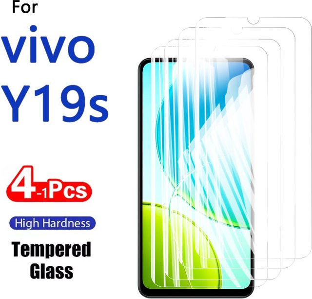Displayschutzfolie aus gehärtetem Glas für vivo Y19s und Y19, transparent, kratzfest und fingerabdruckarm - Bild 1
