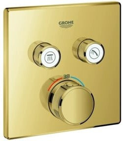 Grohe Fertigset Grohtherm Smartcontrol UP-THM mit 2 eckigen Absperrventilen in C sunrise Gold - Bild 1