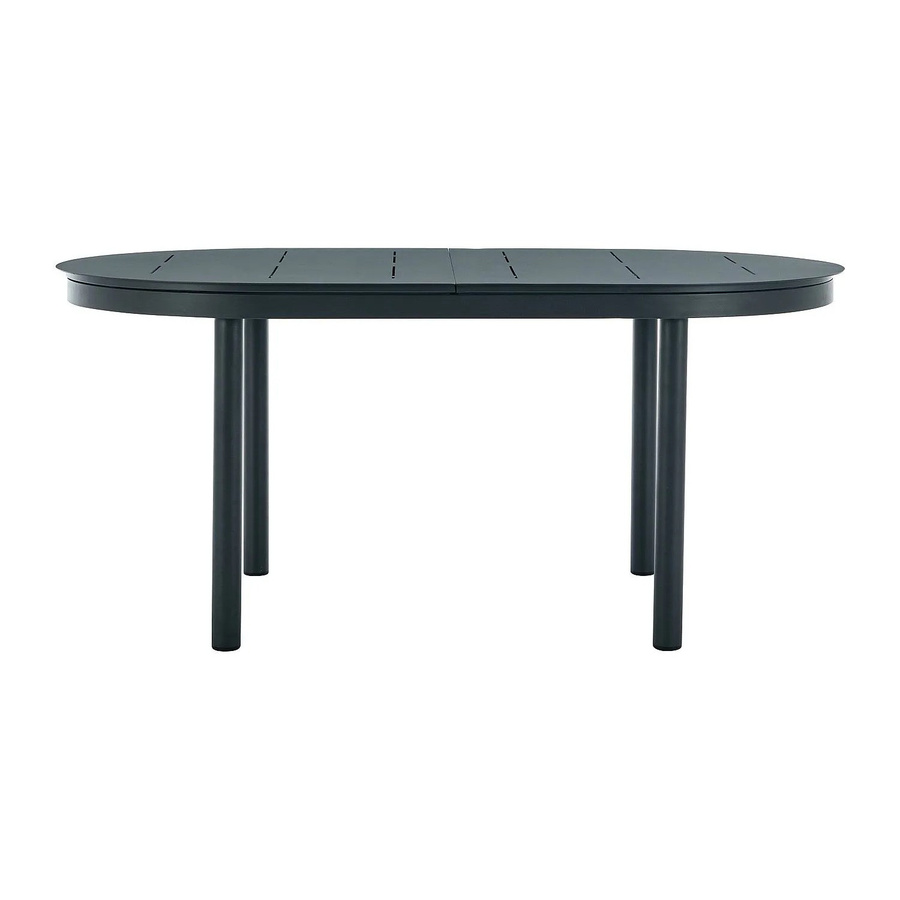 Vente-unique Gartentisch Lottys aus Aluminium, erweiterbar, Anthrazitgrau, B: 220 cm, T: 170 cm - Bild 2