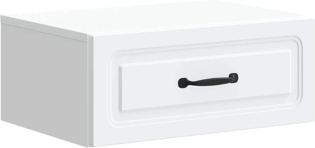 vidaXL Wandmontierter Nachttisch in Weiß aus Holzwerkstoff, B/T/H: 49 x 34,5 x 20 cm - Bild 1