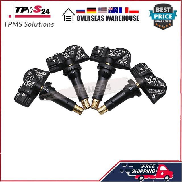 GANGLE Reifendrucksensor Set 433MHz Schwarz für Jeep Grand Cherokee 2015-2018, Jeep Grand Wagoneer 2021 und Jeep Wrangler 2015-2018, 4 Stück - Bild 1