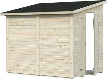 Palmako Mia Holz-Gartenhaus aus Fichte in Braun mit Pultdach und Elementbauweise B/H/T: 244 x 210 x 165 cm - Bild 3
