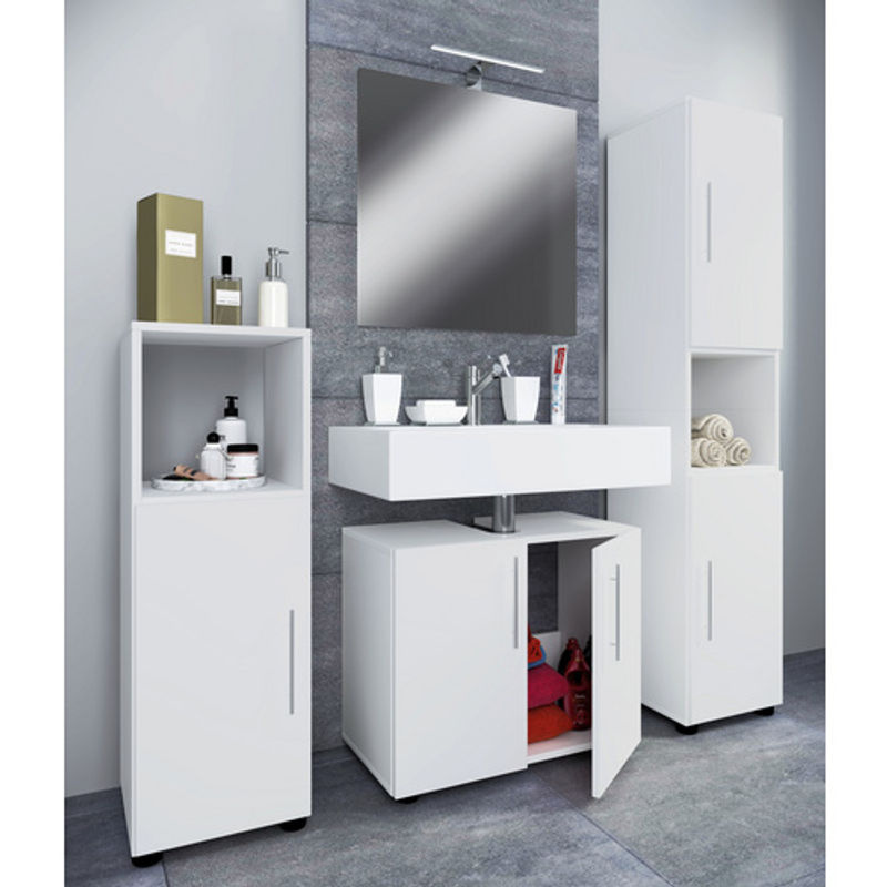 VCM Badmöbel-Set Flandu II, 4-teilig, weiß, B/H/T: 60 x 51 x 30 cm - Bild 2