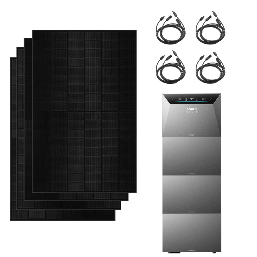 Anker SOLIX Solarbank 4 E5000 Pro in Schwarz mit 2000W bifazialen Solarmodulen und 3 BP5000 Erweiterungsakkus - Bild 2