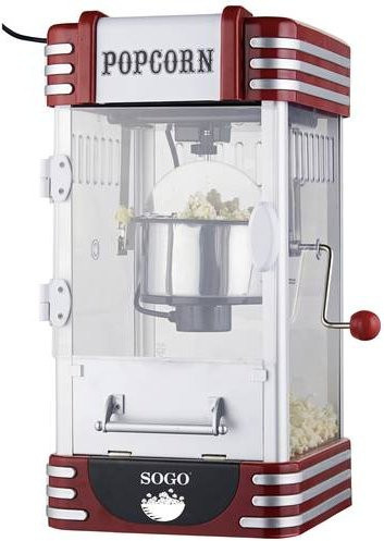 SOGO Human Technology Popcorn-Maker PAL-SS-11350 in Silber-Rot mit Ölbehälter aus Kunststoff - Bild 1