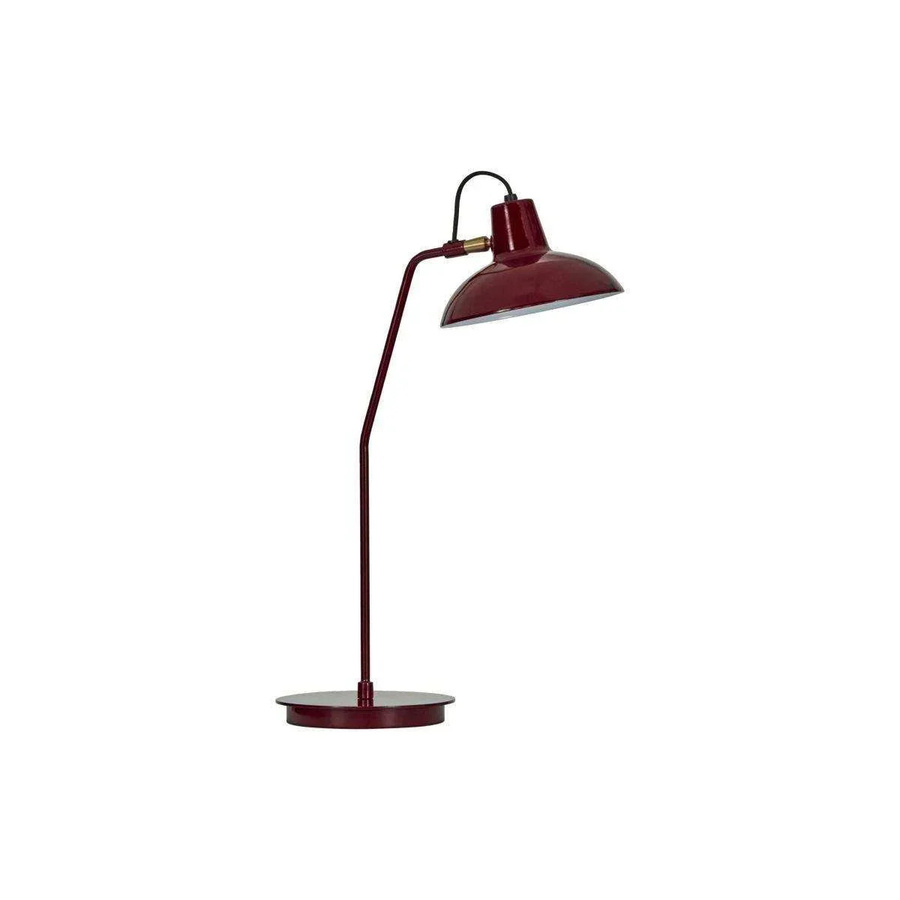 House Doctor Tischlampe aus Emaille in Rot im Industriestil, Höhe: 50 cm - Bild 1