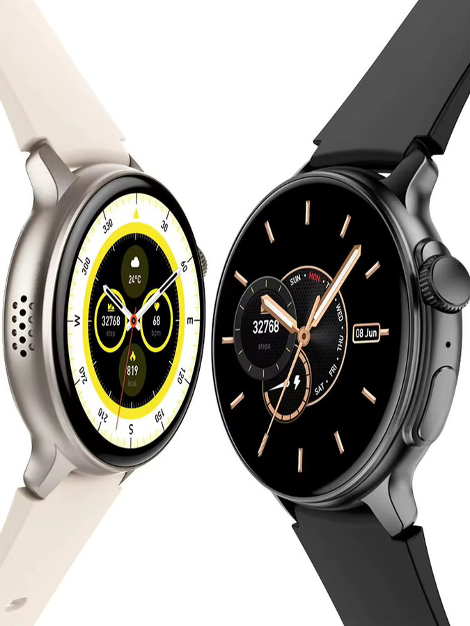 Uhoofit Smartwatch mit 1,43 Zoll AMOLED HD-Bildschirm in Schwarz, Bluetooth-Anruf, Herzfrequenzmessung, Sportfunktionen und Sprachassistent, wasserdicht, Unisex - Bild 4