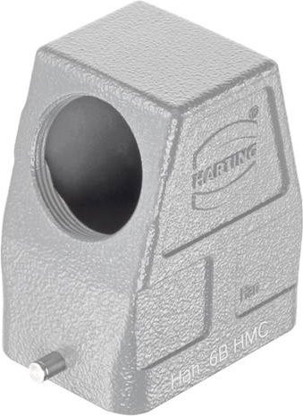 HARTING Tüllengehäuse 19 30 206 0547 aus Aluminium in Grau - Bild 1