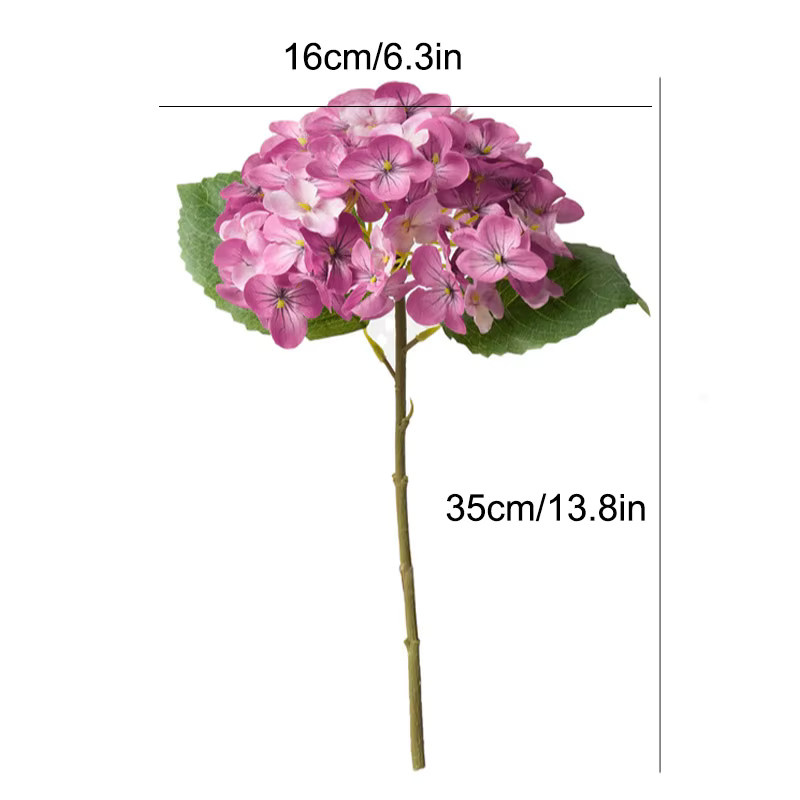 WQNJIN Retro Hortensien Simulation Blume in Pink für Schlafzimmer Dekoration und Hochzeitsfotografie - Bild 1